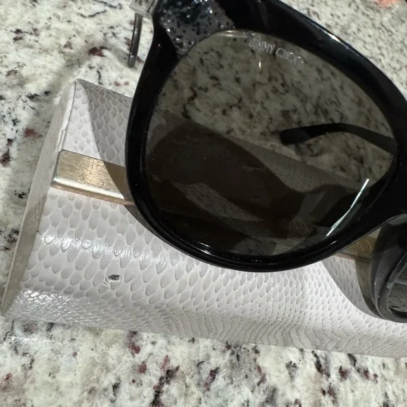 Jimmy Choo Elegant Black sparkle ✨ Sunglasses - Picture 14 of 16